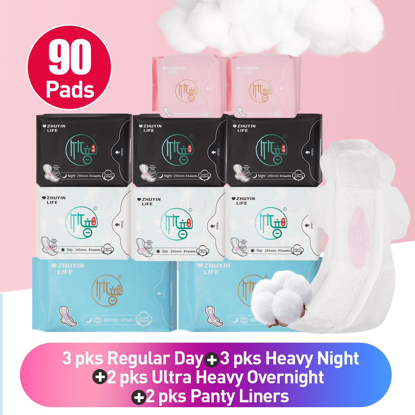 10Packs Zhuyin Menstrual Super Magic Absorptive Pads Qwency's Recommendation