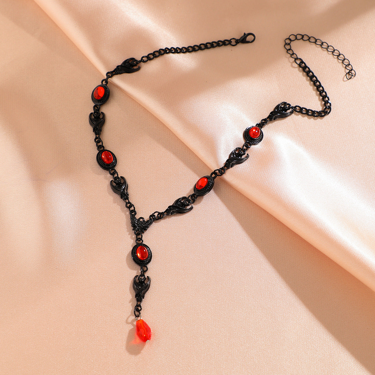 Black Red Silver Choker Necklace Halloween Party