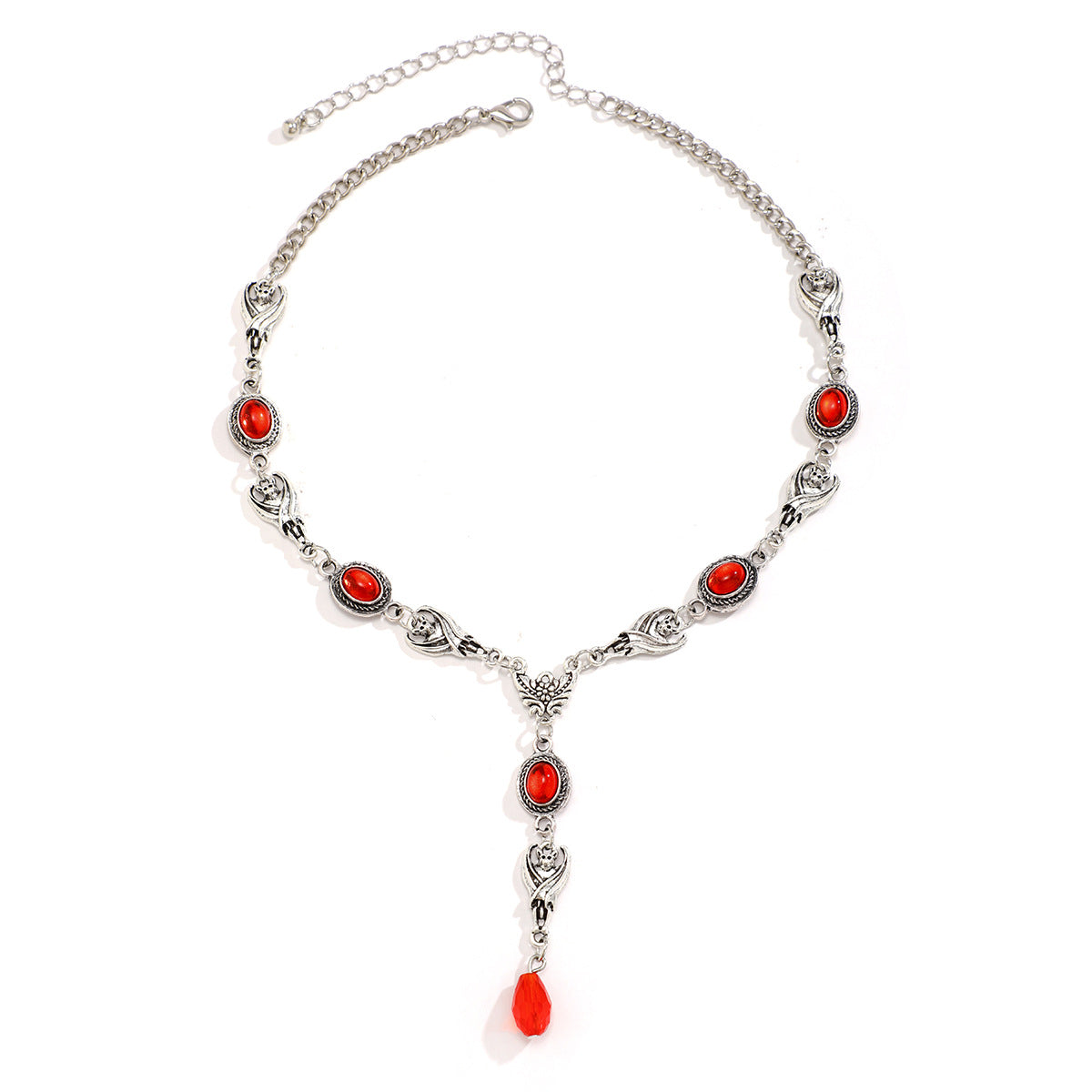 Black Red Silver Choker Necklace Halloween Party
