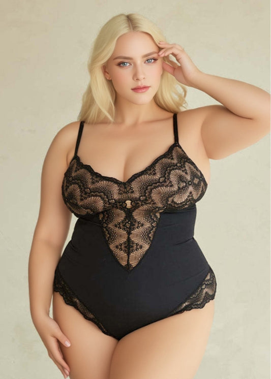 【Plus Size】Sexy Lingeries Back Lace Bodysuits