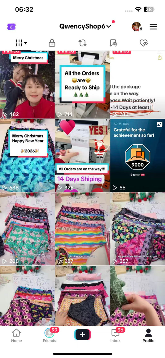 【Qwency's TIKTOK LIVE】 Ladies Panties / Men Boxer- Free Ship/True to Size/Random Pick/Nice Brands Mix
