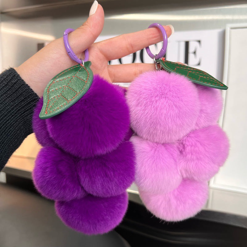 Fluffy Grape Key Chain