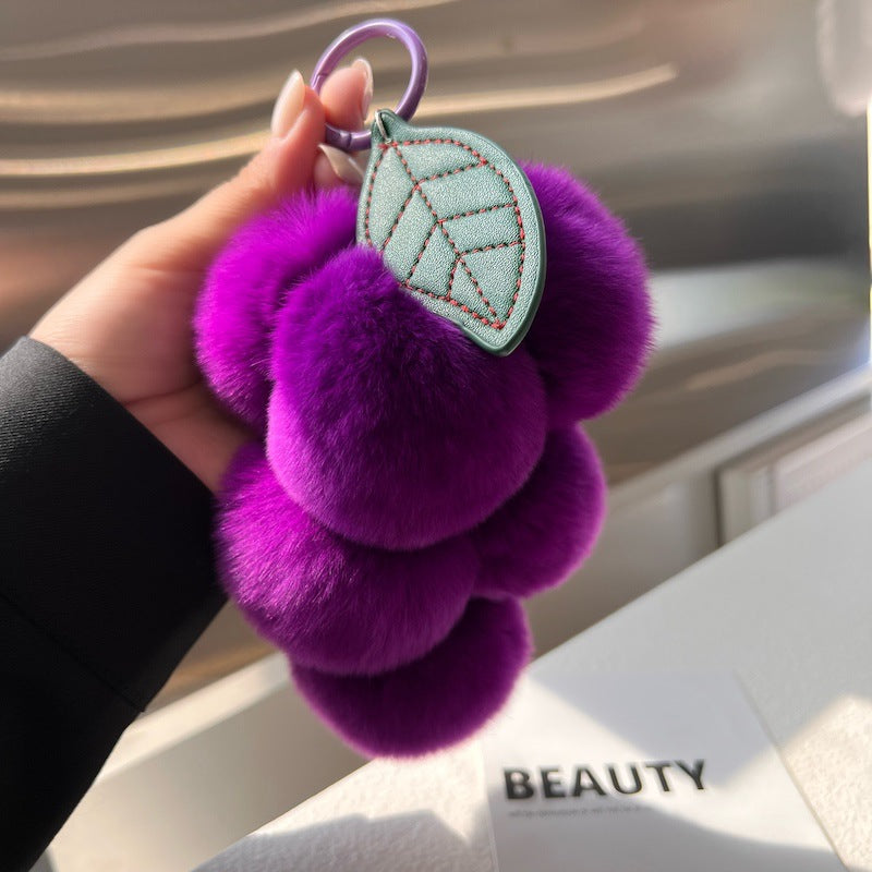 Fluffy Grape Key Chain