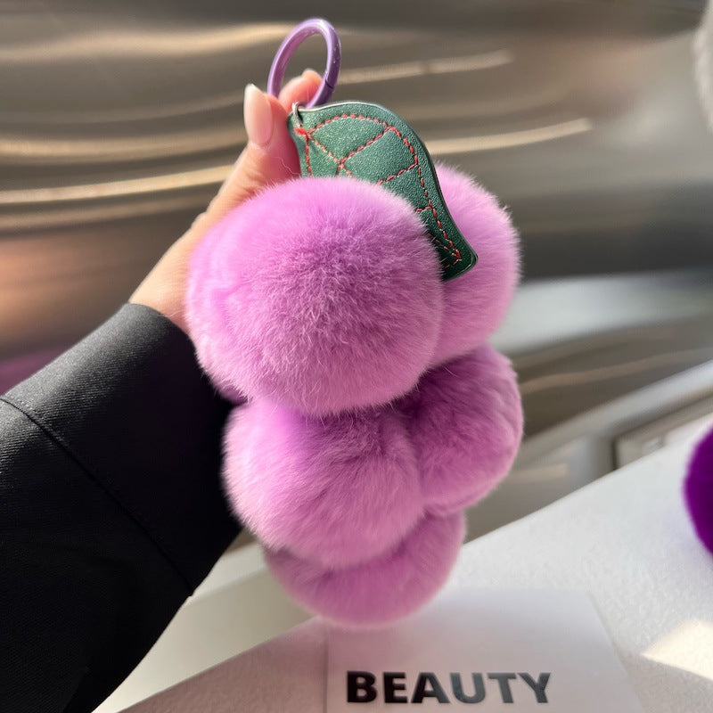 Fluffy Grape Key Chain