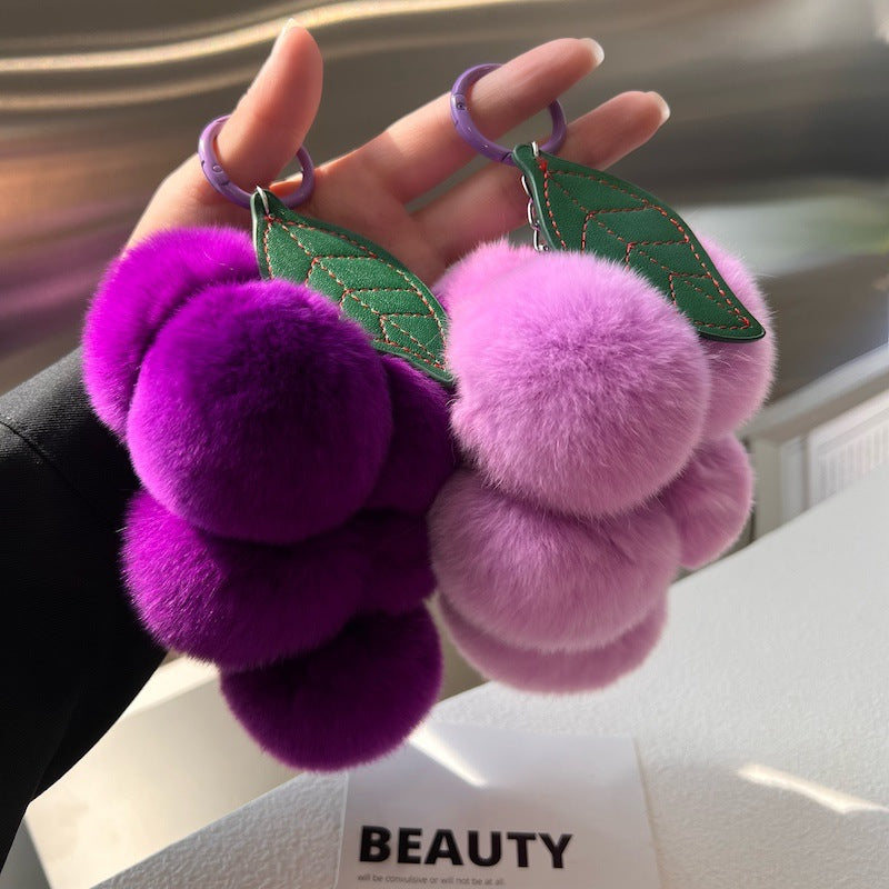 Fluffy Grape Key Chain