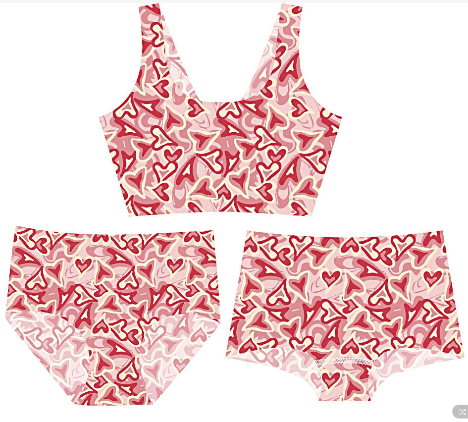 3pcs Matching Sets 1 bra +1 brief+ 1 boyshorts XL/2XL/3XL/4XL withWomen's Bras Brief Boyshorts Panties 3 pieces in 1 Set Womenswear Everyday Fit