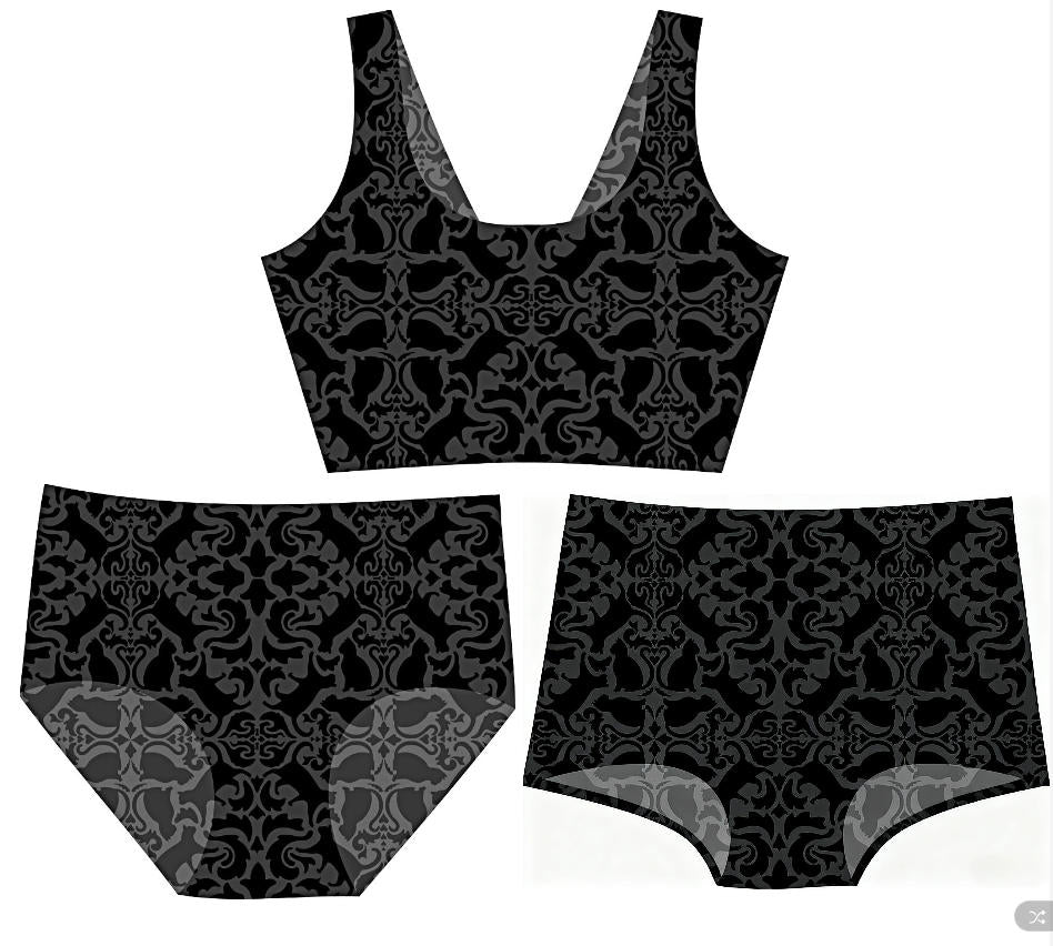 3pcs Matching Sets 1 bra +1 brief+ 1 boyshorts XL/2XL/3XL/4XL withWomen's Bras Brief Boyshorts Panties 3 pieces in 1 Set Womenswear Everyday Fit