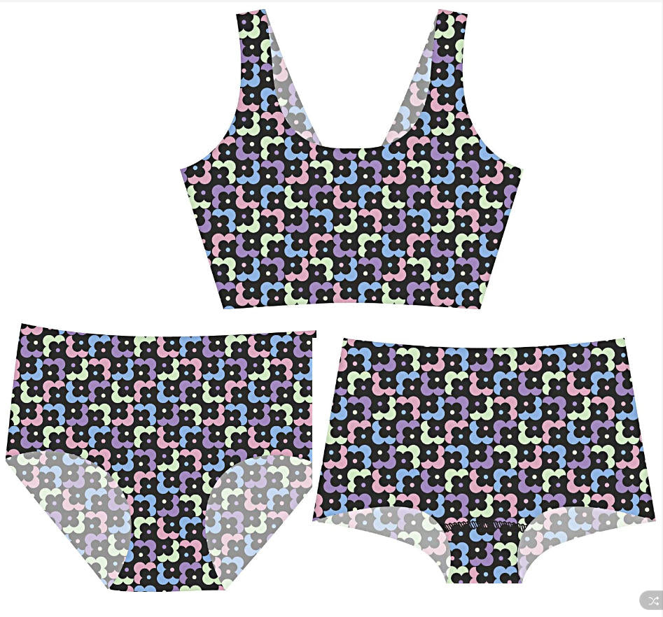 3pcs Matching Sets 1 bra +1 brief+ 1 boyshorts XL/2XL/3XL/4XL withWomen's Bras Brief Boyshorts Panties 3 pieces in 1 Set Womenswear Everyday Fit